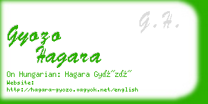 gyozo hagara business card
